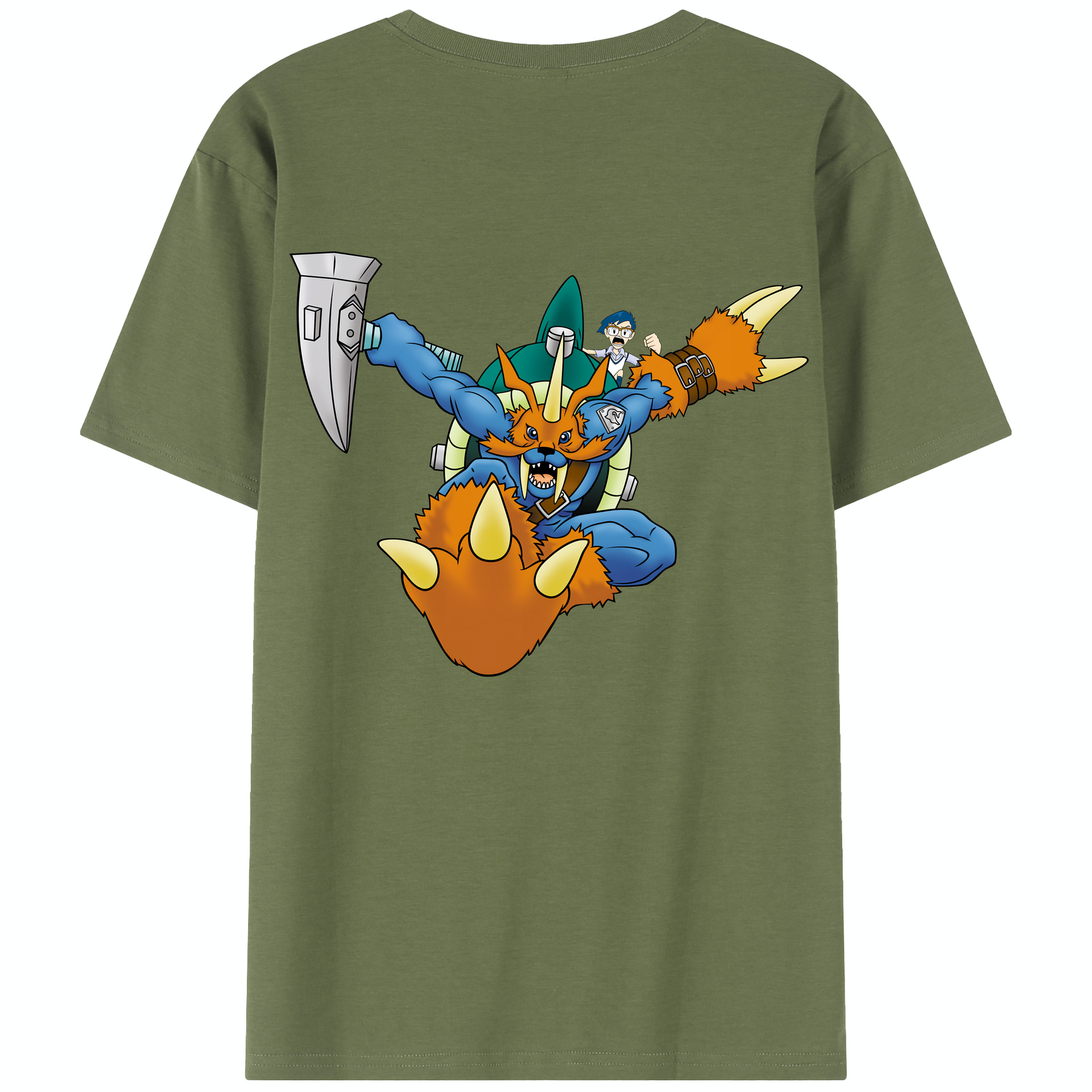 （画像用） Digimon デジタルモンスター/デジモン 綿100％半袖Tシャツ（背面プリント）